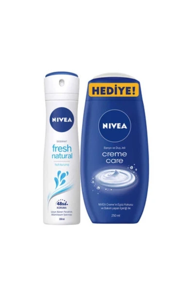 NIVEA Fresh Naturel Kadın Deodorant 150 ml Creme Care Duş Jeli 250 ml ürün görseli 1