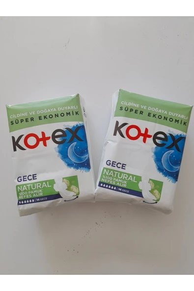 KOTEX Hij. Ped Natural Gece 14'lü X 2 Adet ürün görseli 1