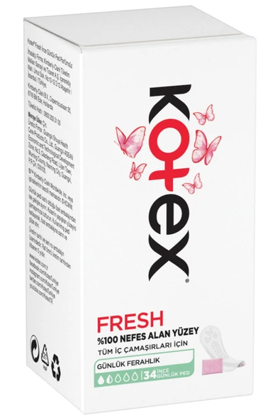 KOTEX İnce Günlük Ped 34 lü ürün görseli 1