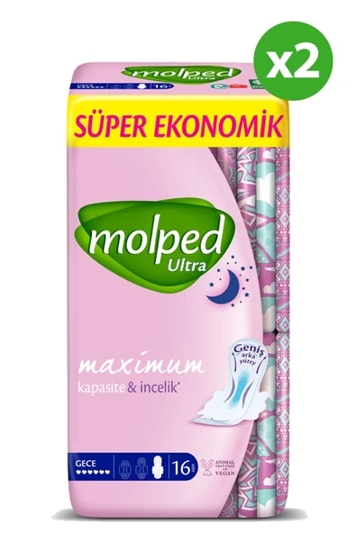 MOLPED Ultra Süper Ekonomik Gece Hijyenik Ped 32'li ürün görseli 1