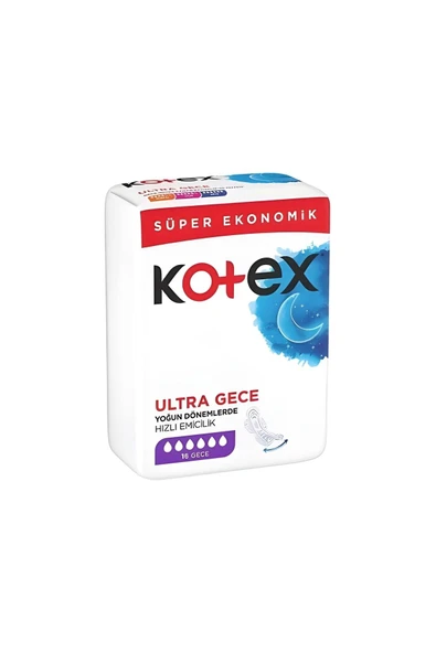 KOTEX Ultra Hijyenik Ped Süper Ekonomik Gece 16'lı ürün görseli 1