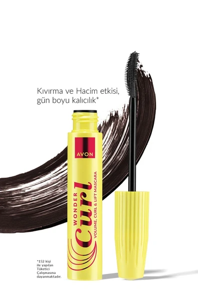 AVON Wondercurl Hacim, Kıvırma Ve Kaldırma Etkili Maskara Brown Black ürün görseli 1