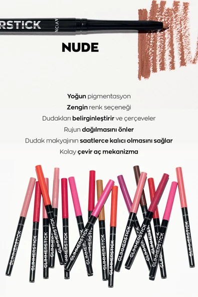 AVON Glimmerstick Dudak Kalemi - Nude - Resim 2