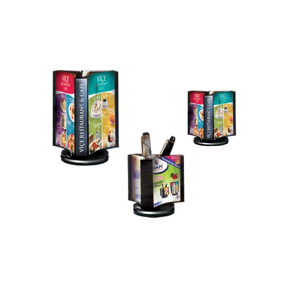 MAPİ 3 YÖNLÜ AFİŞ TAŞIYICI STAND (DÖNERLİ SİSTEM) (80X120) ürün görseli 1