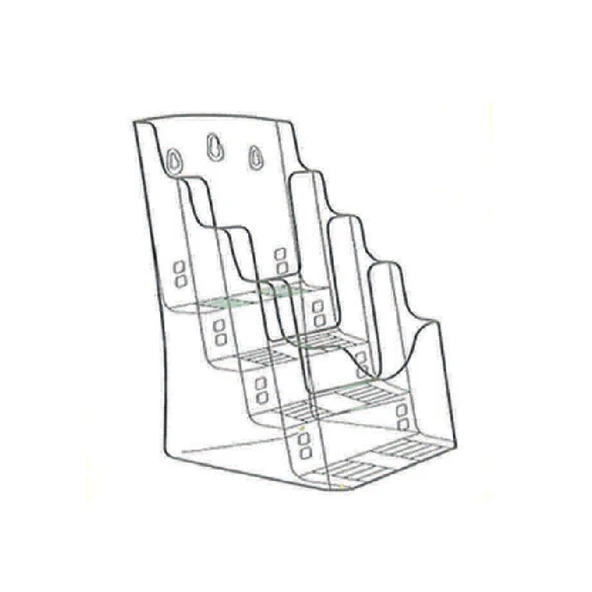 MAPİ AFİŞ TAŞIYICI STAND (BROŞÜRLÜKLER) DÖRTLÜ (100X210) 1/3 A4 ürün görseli 1