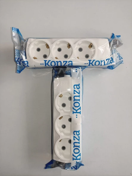 KONZA 3'lü Kablosuz Grup Priz ürün görseli 1