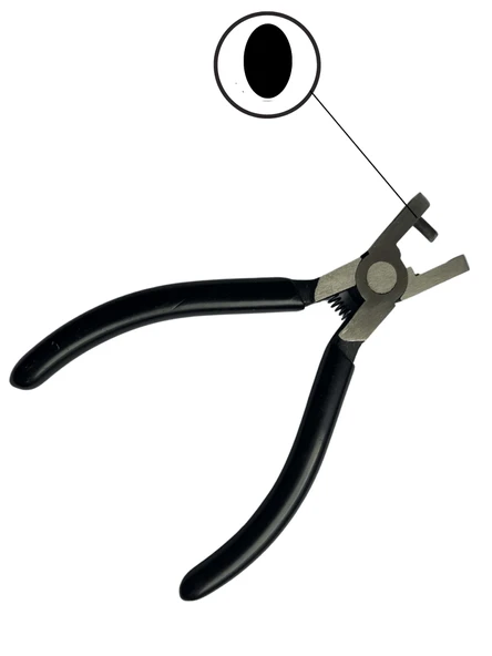 KAYIŞ DELME ALETİ ELİPS AĞIZLI - SİYAH ürün görseli 1