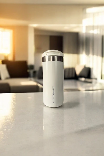 Dynamıc Paslanmaz Çelik Termos  350ML Krem - Resim 5