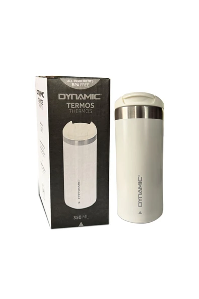 Dynamıc Paslanmaz Çelik Termos  350ML Krem - Resim 7