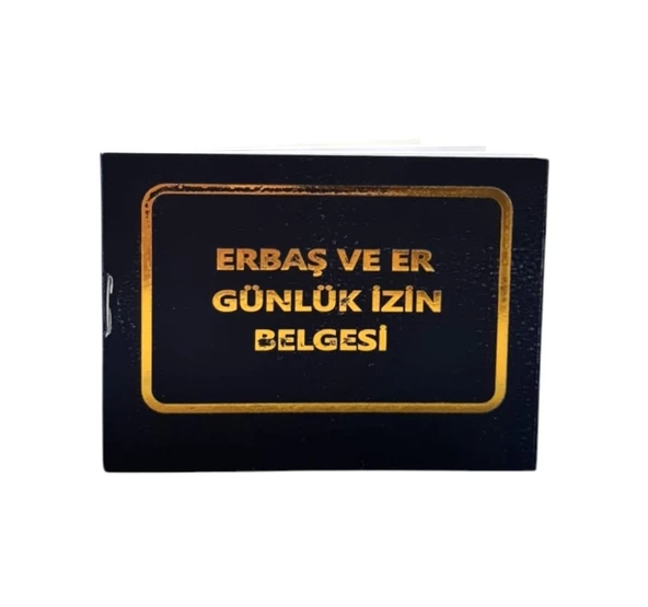 Erbaş ve Er Günlük İzin Belgesi - Çarşı Defteri ürün görseli 1