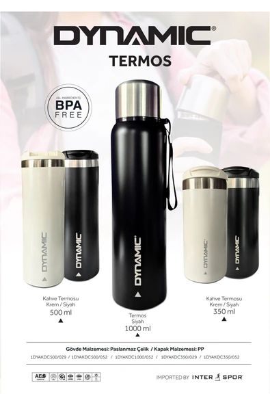 Paslanmaz Çelik Termos  500ML Krem - Resim 4