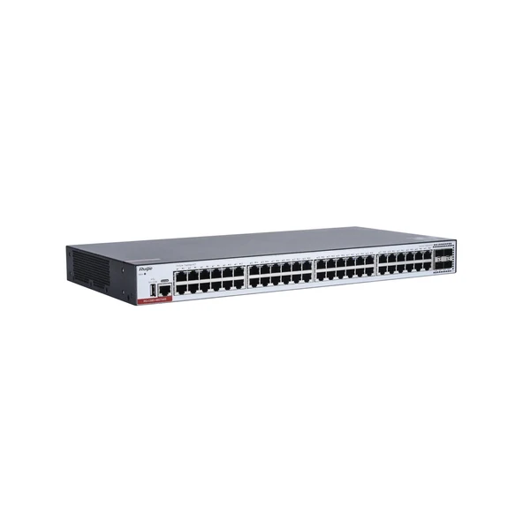 RUIJIE RG-CS83-48GT4XS 48 PORT 10/100/1000 4-PORT 1G/10G LAYER 3 YÖNETILEBILIR +CLOUD MANAGED RACK MOUNT SWITCH ürün görseli 1