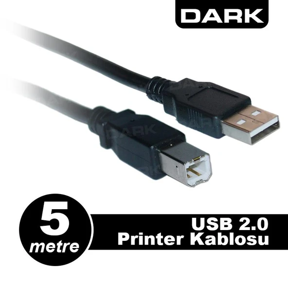 DARK DK-CB-USB2PRNL500 USB 2.0 5M PRINTER VE DATA KABLOSU ürün görseli 1