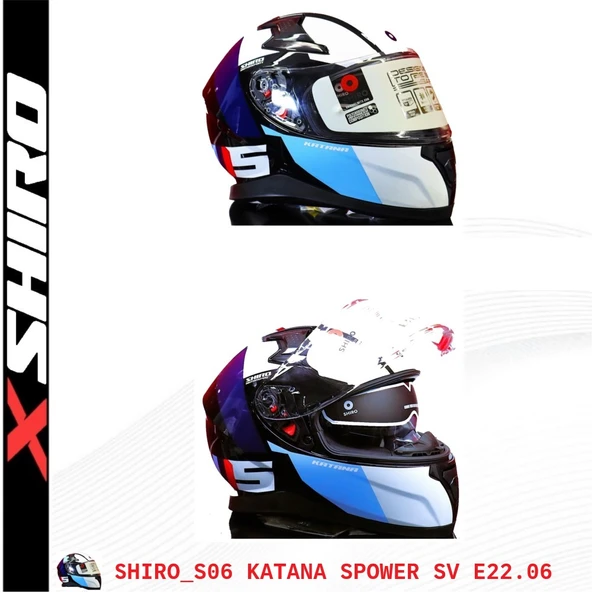 SHIRO KASK 100206 FULLFACE KATANA SMSPORT_M SUNVIZOR ürün görseli 1