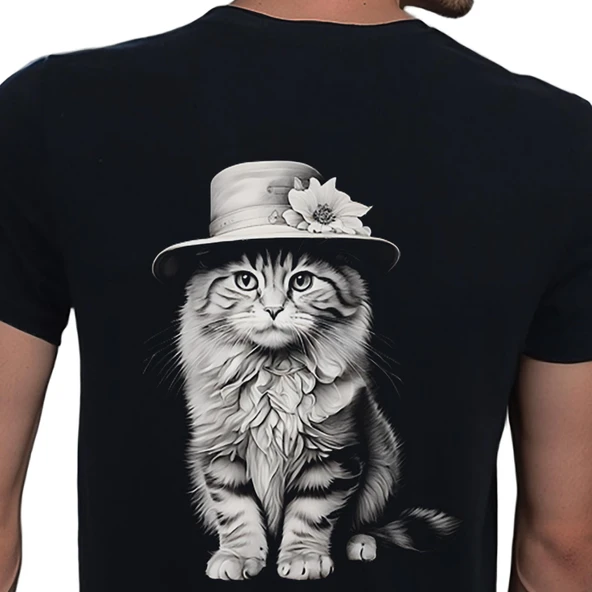 Black-White T-shirt %100 Pamuklu Siyah Penye Basic Erkek Tişört ürün görseli 1