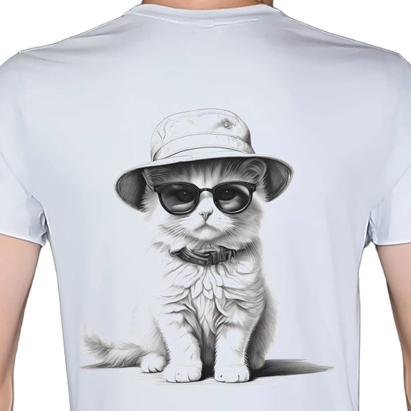 Black-White T-shirt %100 Pamuklu Beyaz Penye Basic Erkek Tişört ürün görseli 1