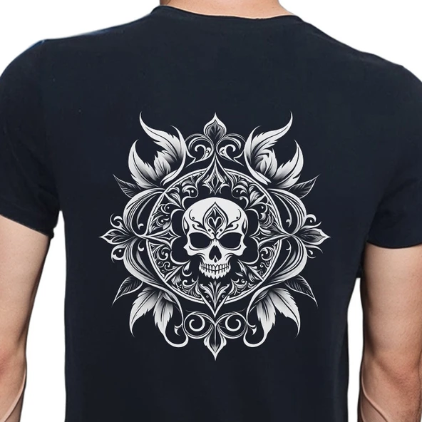 Tattoo T-shirt %100 Pamuklu Siyah Penye Basic Erkek Tişört ürün görseli 1