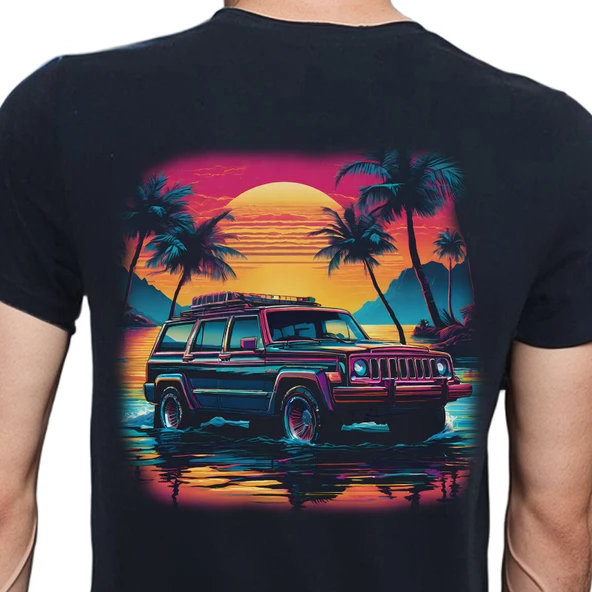 Tropical T-shirt %100 Pamuklu Siyah Penye Basic Erkek Tişört ürün görseli 1