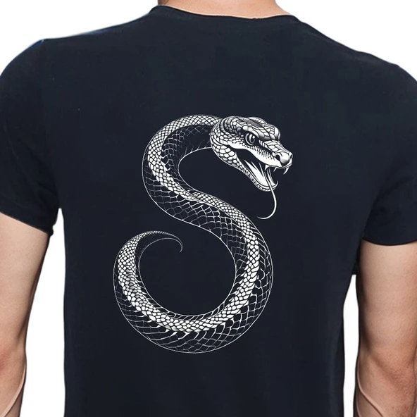 Tattoo T-shirt %100 Pamuklu Siyah Penye Basic Erkek Tişört ürün görseli 1