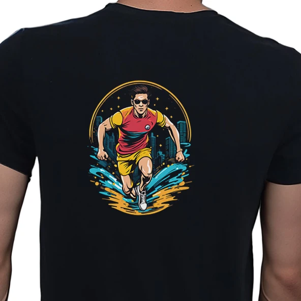 Elip Sport T-shirt %100 Pamuklu Siyah Penye Basic Erkek Tişört ürün görseli 1