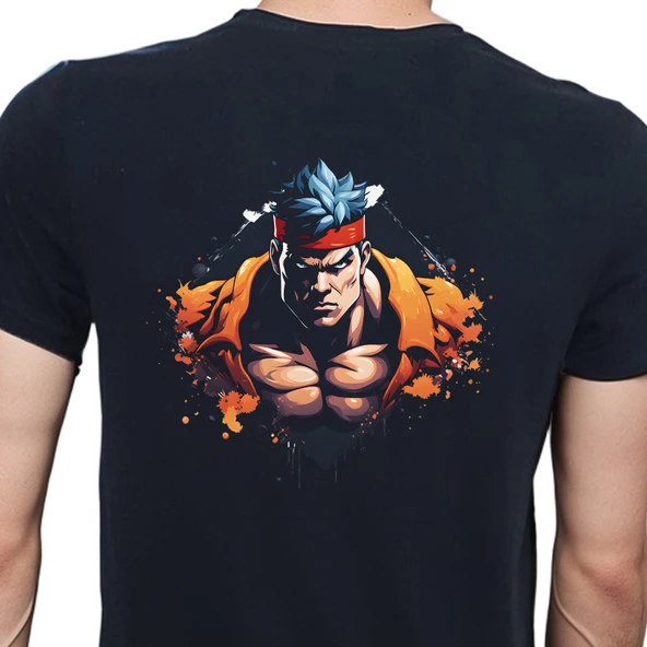 Splash Fight T-shirt %100 Pamuklu Siyah Penye Basic Erkek Tişört ürün görseli 1