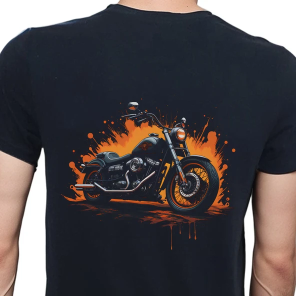 Splash Motor T-shirt %100 Pamuklu Siyah Penye Basic Erkek Tişört ürün görseli 1