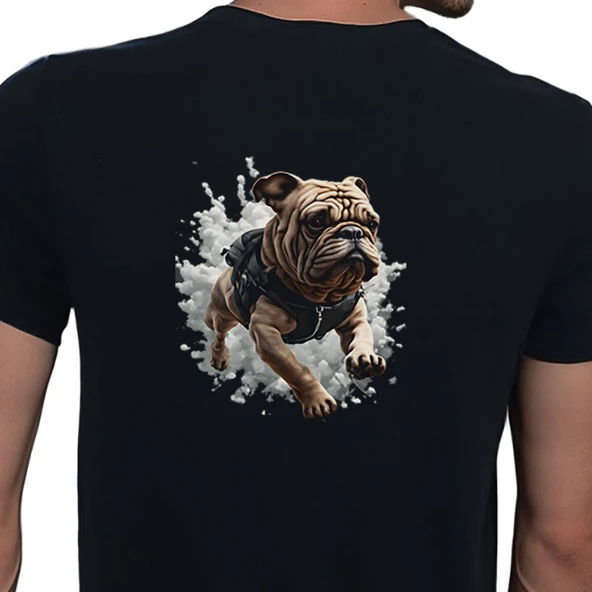 Bulldog T-shirt %100 Pamuklu Siyah Penye Basic Erkek Tişört ürün görseli 1