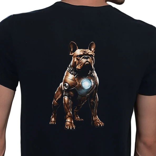 Bulldog T-shirt %100 Pamuklu Siyah Penye Basic Erkek Tişört ürün görseli 1