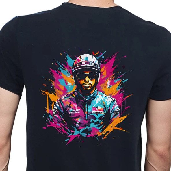 Splash F1 T-shirt %100 Pamuklu Siyah Penye Basic Erkek Tişört ürün görseli 1