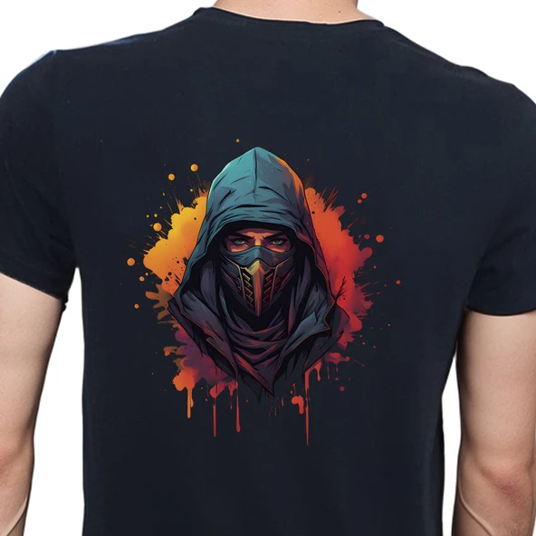 Ninja T-shirt %100 Pamuklu Siyah Penye Basic Erkek Tişört ürün görseli 1