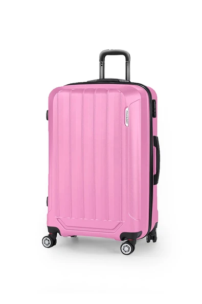 Polo&Sky Spring Model Pembe Renk Orta Boy Valiz Bavul ürün görseli 1