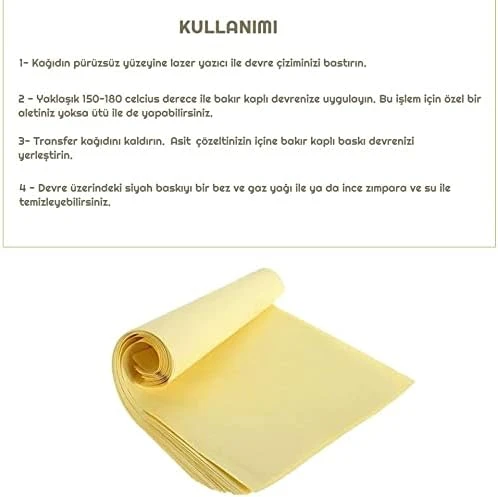 A4 Boyut PCB Prototip Baskı Devre Isı Transfer Kağıdı  - 10 Adet - Resim 4
