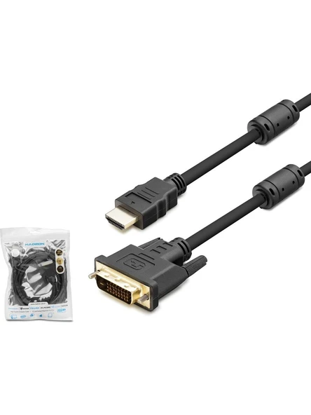 Hadron HDX7752 Kablo DVI To HDMI 1.8mt Pvc ürün görseli 1