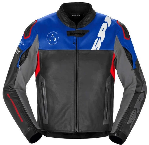 CEKET SPIDI DP PROGRESSIVE LEATHER DERİ MAVİ/KIRMIZI/SİYAH ürün görseli 1