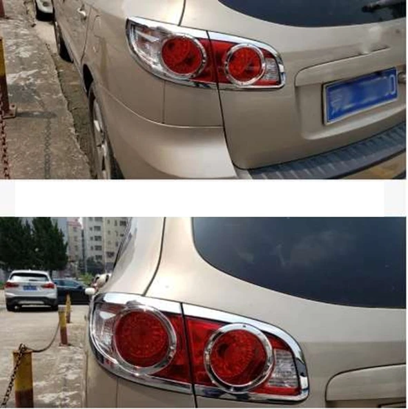 Hyundai Santa Uyumlu Fe 2006 2012 Arka Stop Kaplama ABS (Plastik) Krom ürün görseli 1