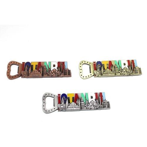 Periboia İstanbul Yazısı Metal Magnet Ve Açacak ürün görseli 1