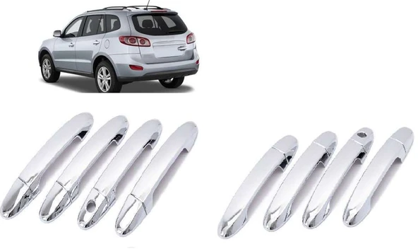 Hyundai Santa Uyumlu Fe 2006 2012 Kapı Kolu ABS (Plastik) Krom ürün görseli 1