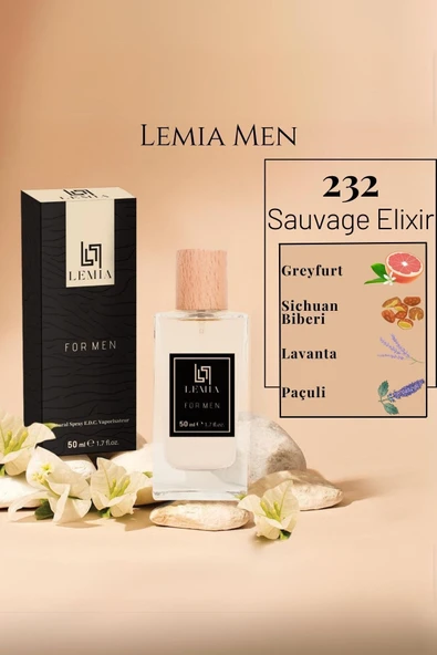 LEMİA Erkek Parfüm 232 Sauvage Elixir  Edc 50ml ürün görseli 1