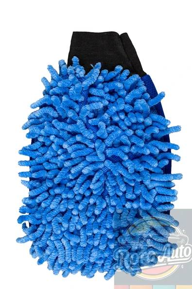Roro Auto Munzur Mikrofiber Araç Yıkama Eldiveni Mavi - Resim 2