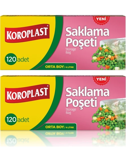 Koroplast Saklama Poşeti Orta Boy 24 X 38 Cm 120 Li x 2 Paket ürün görseli 1