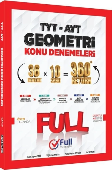 TYT AYT Geometri Konu Denemeleri Full Matematik Yayınları ürün görseli 1