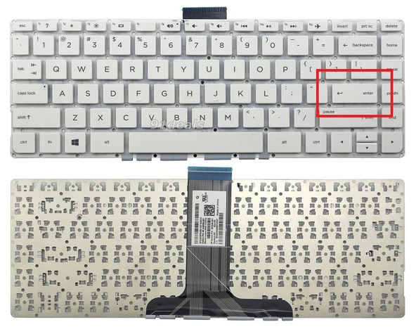 HP Stream 14-ax007nt (2EQ04EA) Notebook Klavye (Beyaz TR) Ver.2 ürün görseli 1
