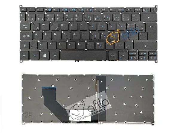Acer Swift 3 SF314-52, Sf314-52 N17P3 Notebook Klavyesi Siyah TR ışıklı ürün görseli 1