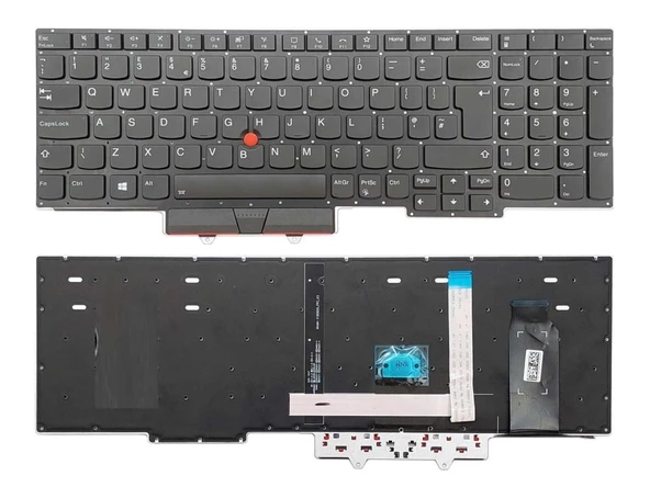 Lenovo ThinkPad E15 Gen3 Notebook Klavyesi, Laptop Tuş Takımı (Siyah TR) ışıklı ürün görseli 1