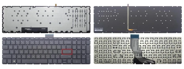 HP Pavilion 15-bc015nt (Z5A00EA) Notebook Klavyesi (Siyah TR) ışıklı ürün görseli 1