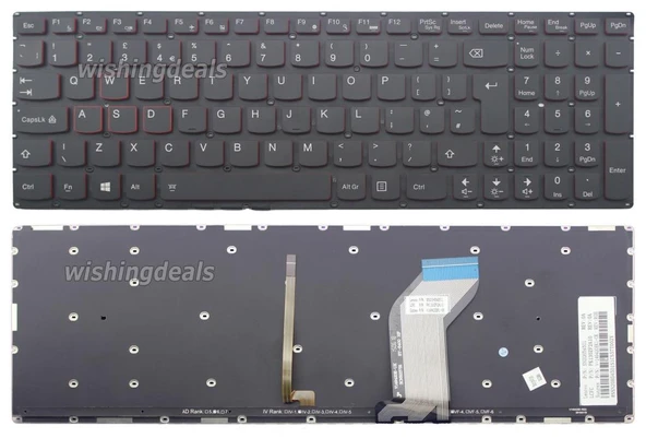 Lenovo ideaPad SN20H54489 Notebook Klavyesi, Laptop Klavyesi (Siyah TR) Işıklı ürün görseli 1