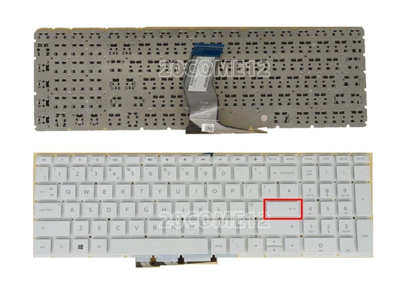 Hp 15-AW004NT, 15-AW006NT Notebook Klavyesi - Beyaz - TR ürün görseli 1