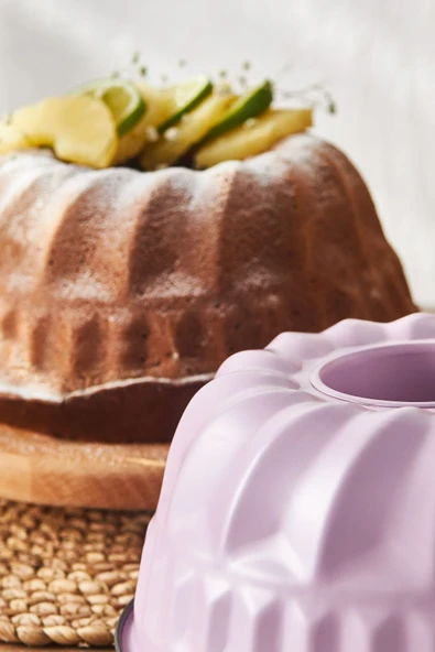 Multicake Karbon Çelik Dilimli Kek Kalıbı 23 Cm Lila - Resim 3
