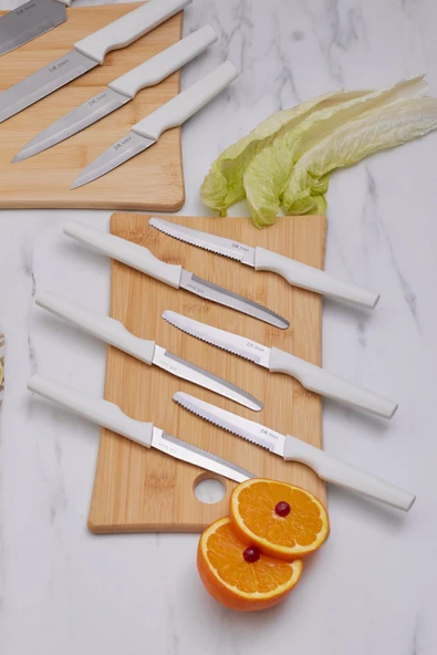 Dr.Inox Bundle 10 Parça Bıçak Seti Krem - Resim 2