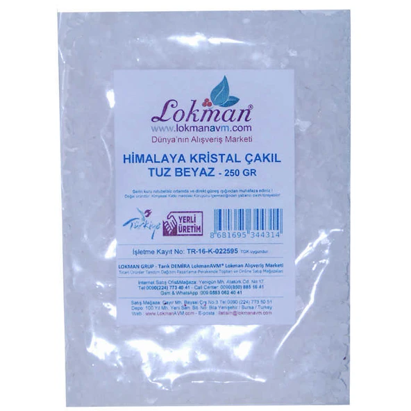 Yemeklik Himalaya Kristal Kaya Tuzu Çakıl Beyaz 250 Gr - Resim 2